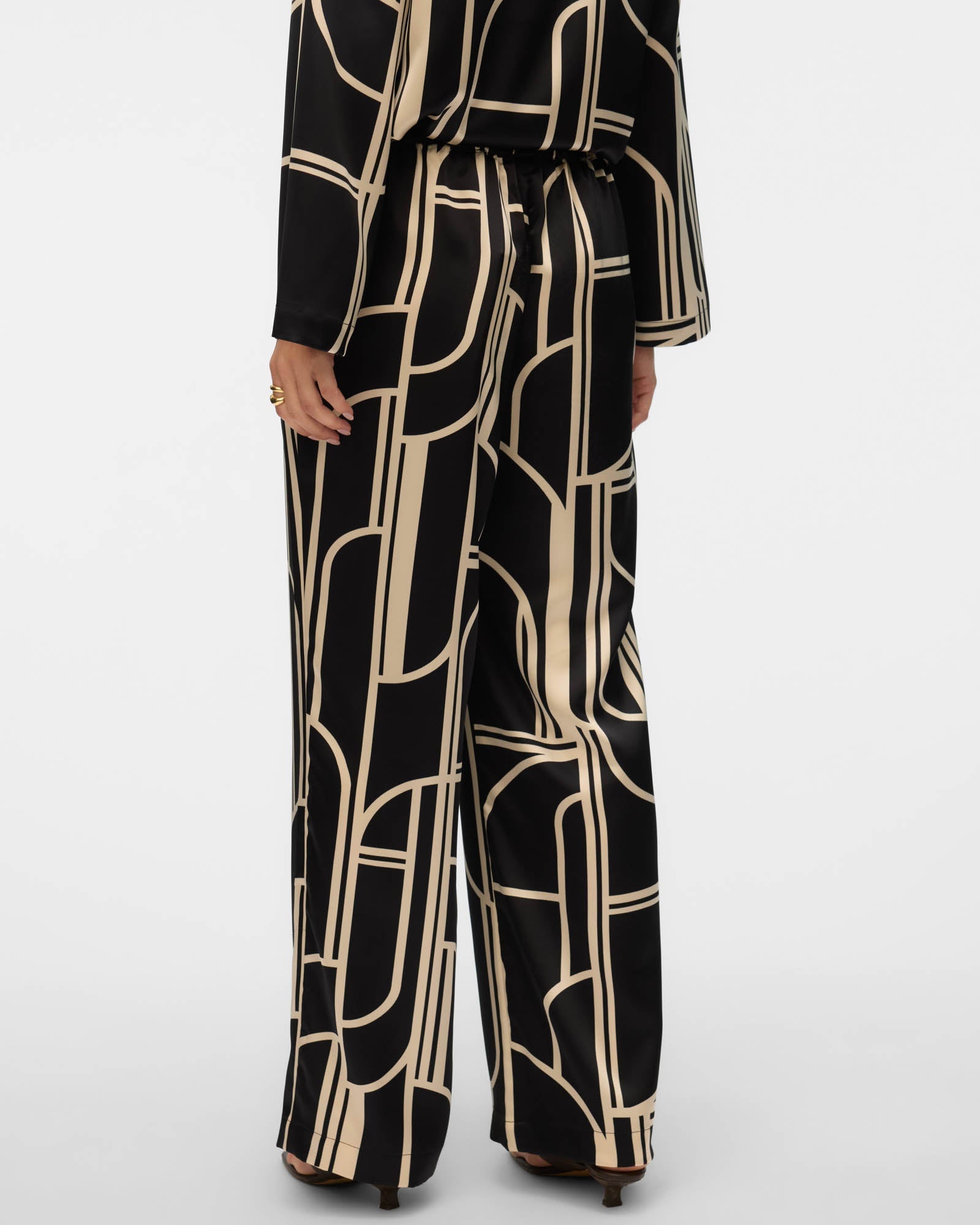 VMHADLEY PRINTED WIDE-LEG PANTS